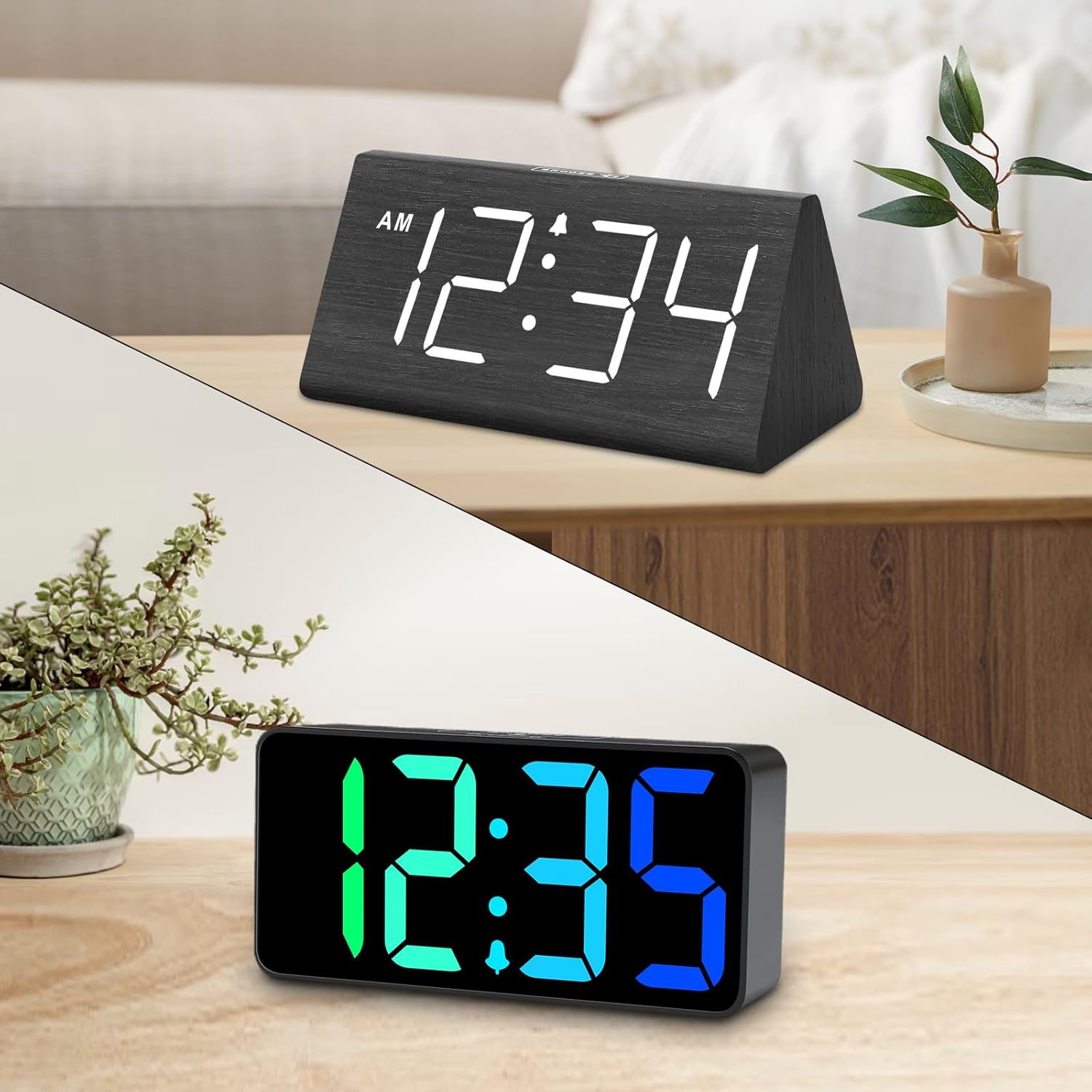 DreamSky Wooden Digital Alarm Clocks - Image 2