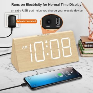 DreamSky Wooden Digital Alarm Clocks