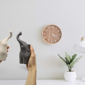 Ceramic Loving Pair of Elephants